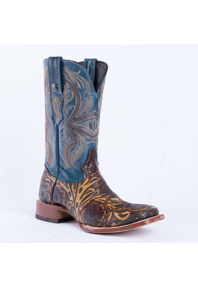TANNER MARK MEN'S HandTooled Jungle Orix Western Boots - Rancho Sementalvariable