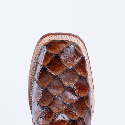 TANNER MARK MEN’S Monster Fish Cognac Print Western Boots - Rancho Sementalvariable