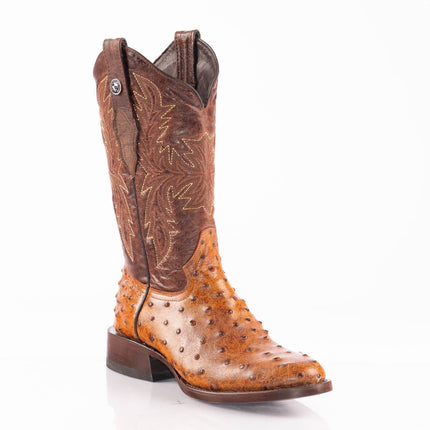TANNER MARK Men's Ostrich Cognac Print Rooper Boots - Rancho Sementalvariable