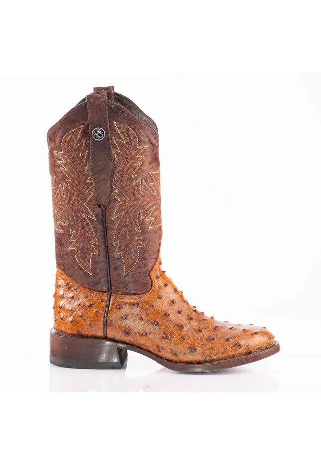 TANNER MARK Men's Ostrich Cognac Print Rooper Boots - Rancho Sementalvariable