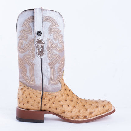 TANNER MARK MEN’S Ostrich Rustic Orix Print Western Boots - Rancho Sementalvariable