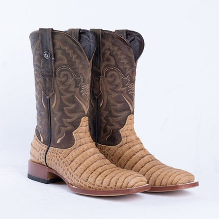 TANNER MARK MEN'S Print Croc Belly MD Antique Cowboy Boots - Rancho Sementalvariable