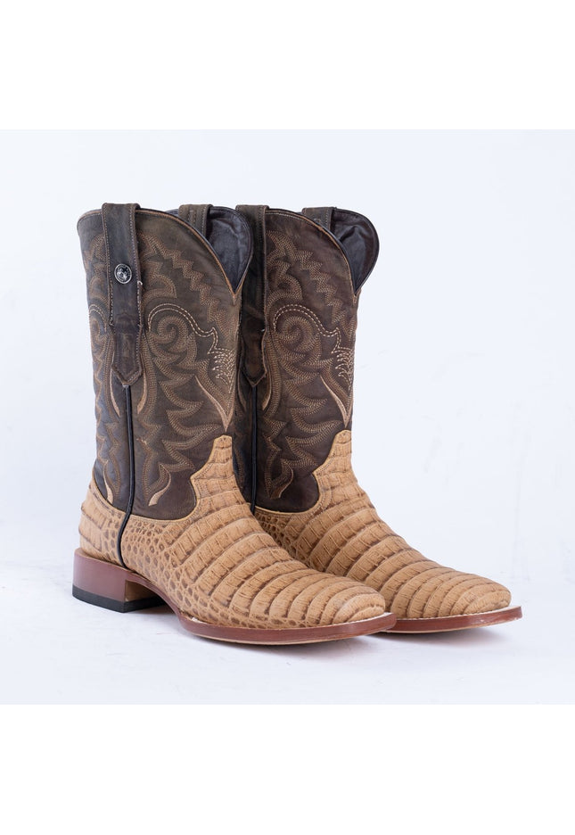 TANNER MARK MEN'S Print Croc Belly MD Antique Cowboy Boots - Rancho Sementalvariable