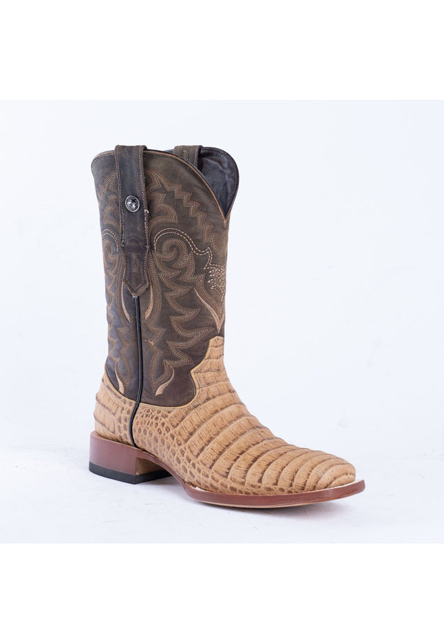 TANNER MARK MEN'S Print Croc Belly MD Antique Cowboy Boots - Rancho Sementalvariable