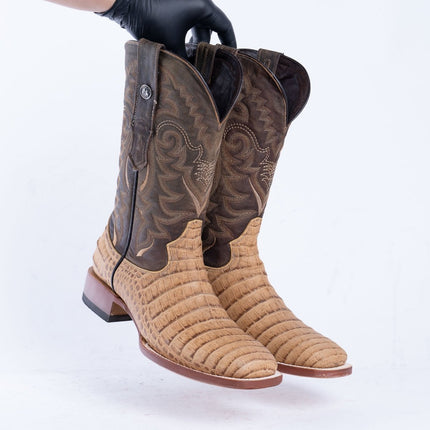 TANNER MARK MEN'S Print Croc Belly MD Antique Cowboy Boots - Rancho Sementalvariable