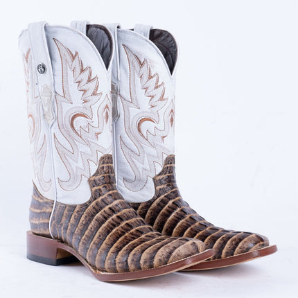 TANNER MARK MEN'S Print Croc Tail Orix & Black Cowboy Boots - Rancho Sementalvariable