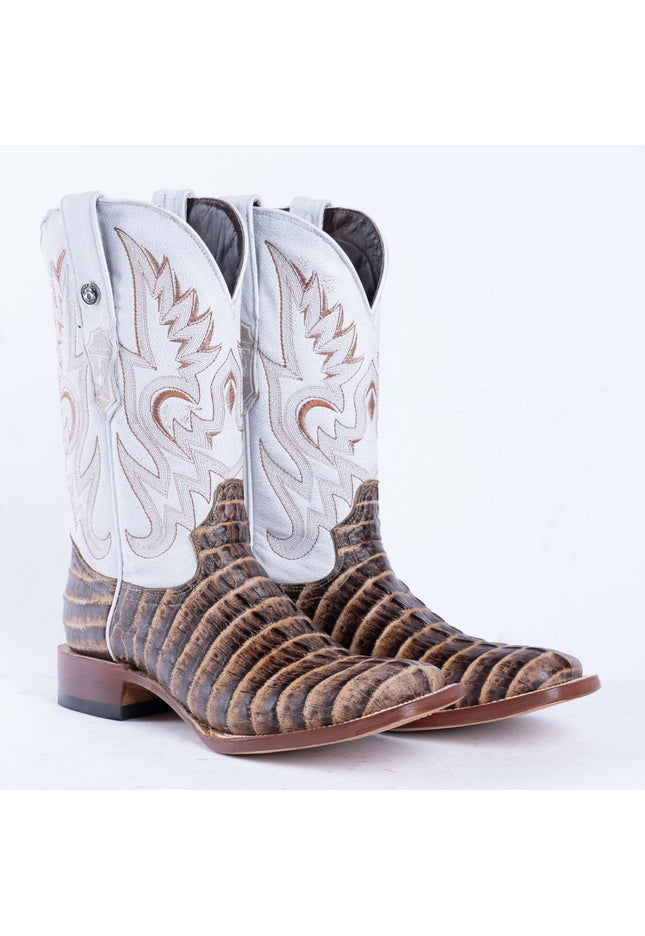TANNER MARK MEN'S Print Croc Tail Orix & Black Cowboy Boots - Rancho Sementalvariable