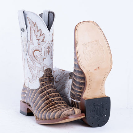 TANNER MARK MEN'S Print Croc Tail Orix & Black Cowboy Boots - Rancho Sementalvariable