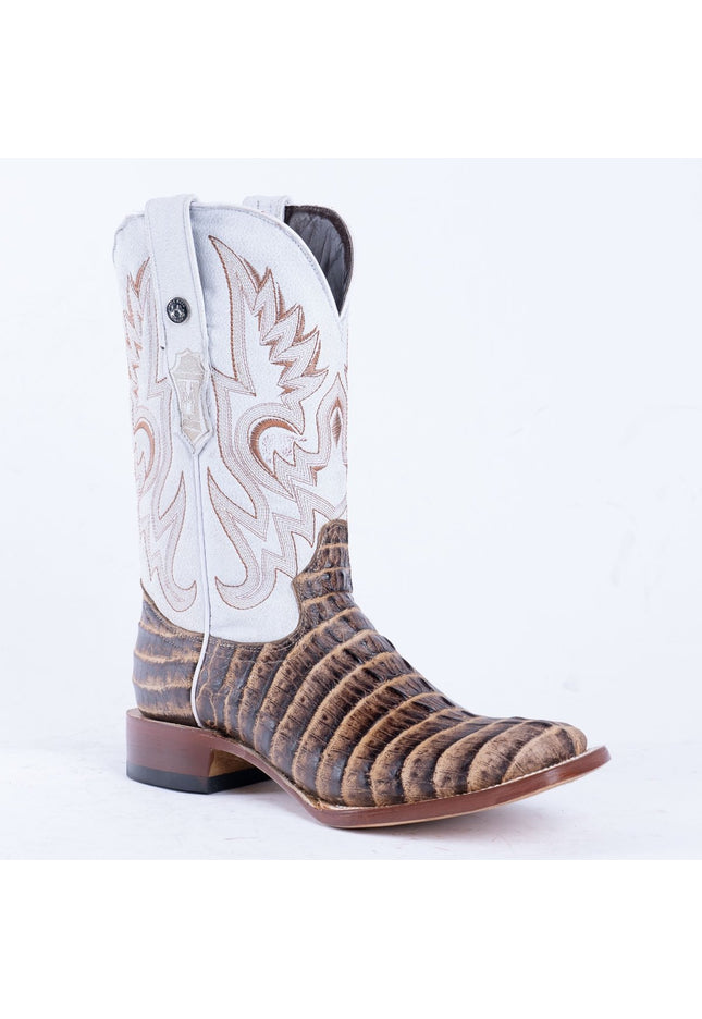 TANNER MARK MEN'S Print Croc Tail Orix & Black Cowboy Boots - Rancho Sementalvariable