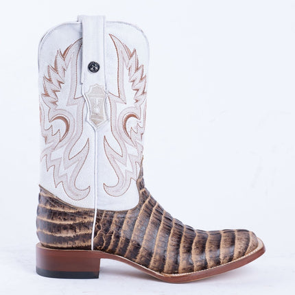 TANNER MARK MEN'S Print Croc Tail Orix & Black Cowboy Boots - Rancho Sementalvariable