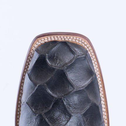 TANNER MARK MEN'S Print Monster Fish Gray & Black Cowboy Boots - Rancho Sementalvariable