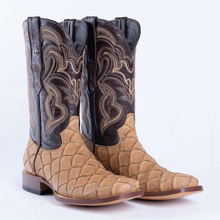 TANNER MARK MEN'S Print Monster Fish Orix Cowboy Boots - Rancho Sementalvariable
