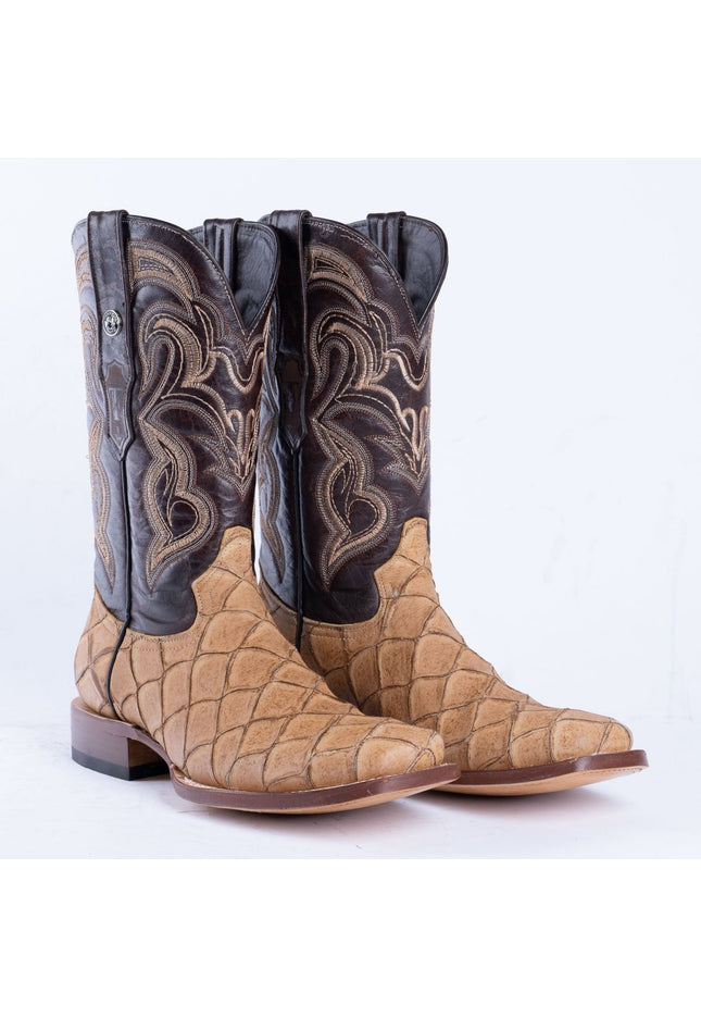 TANNER MARK MEN'S Print Monster Fish Orix Cowboy Boots - Rancho Sementalvariable