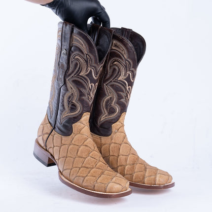 TANNER MARK MEN'S Print Monster Fish Orix Cowboy Boots - Rancho Sementalvariable