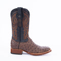 TANNER MARK MEN'S Print Ostrich MD Nicotine Cowboy Boots Rubber Sole - Rancho Sementalvariable