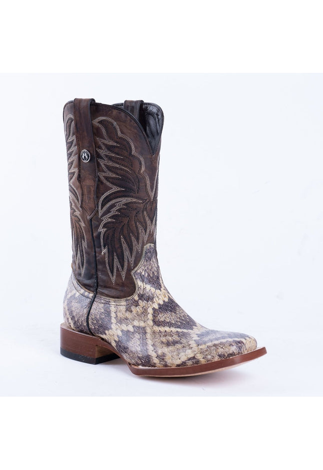 TANNER MARK MEN'S Rattle Snake Natural Print Western Boots - Rancho Sementalvariable