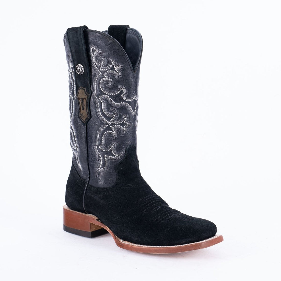 TANNER MARK MEN'S Ruff Out Black Western Cowboy Boots - Rancho Sementalvariable