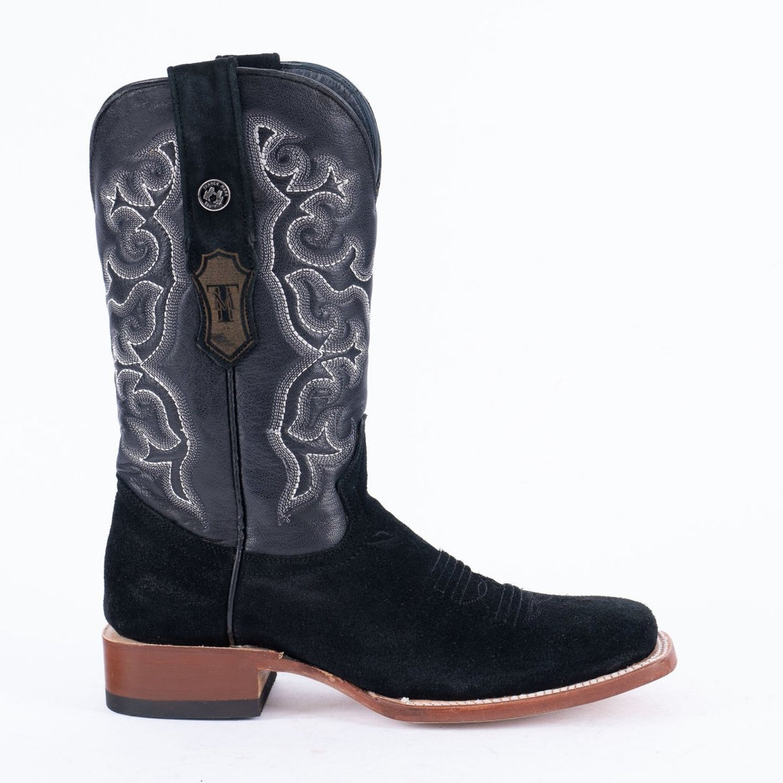 TANNER MARK MEN'S Ruff Out Black Western Cowboy Boots - Rancho Sementalvariable