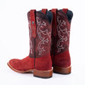 TANNER MARK MEN'S Ruff Out Red Western Cowboy Boots - Rancho Sementalvariable