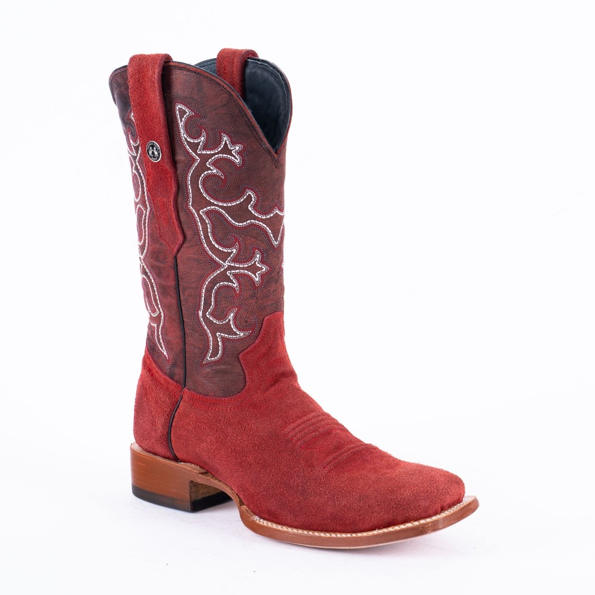 TANNER MARK MEN'S Ruff Out Red Western Cowboy Boots - Rancho Sementalvariable