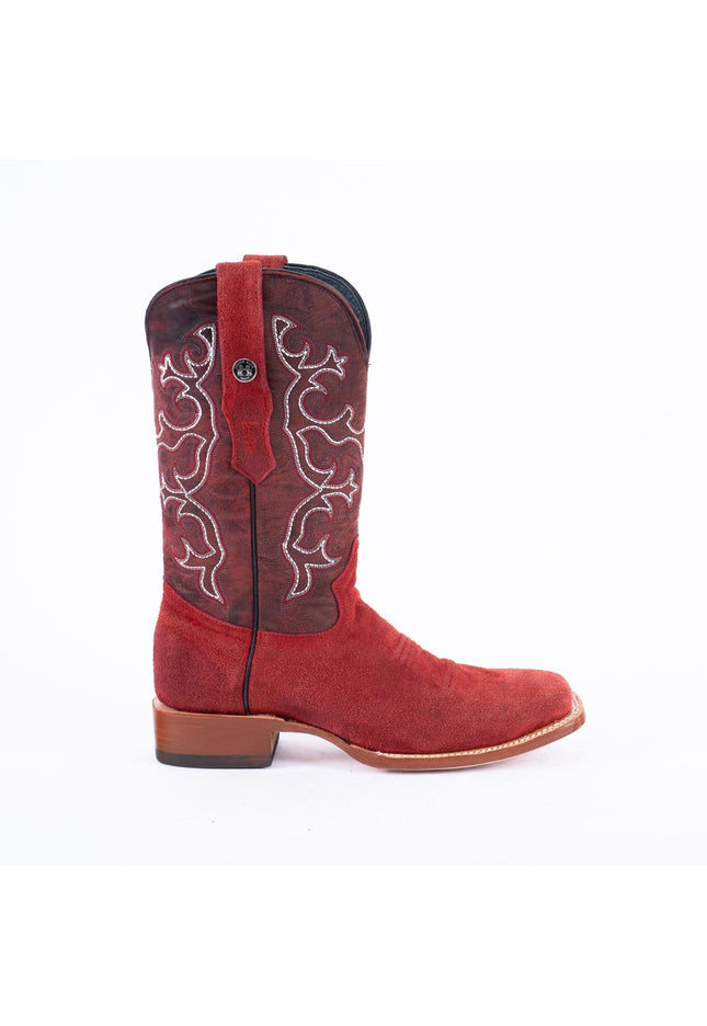 TANNER MARK MEN'S Ruff Out Red Western Cowboy Boots - Rancho Sementalvariable