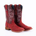 TANNER MARK MEN'S Ruff Out Red Western Cowboy Boots - Rancho Sementalvariable