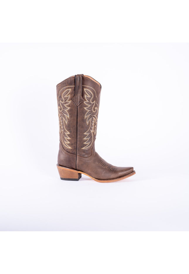 TANNER MARK WOMEN’S Classic Brown Calf Cowgirl Boots Snip toe - Rancho Sementalvariable