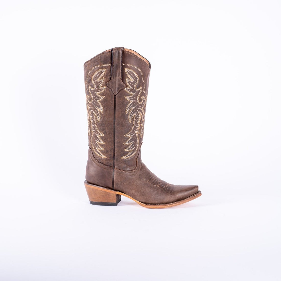 TANNER MARK WOMEN’S Classic Brown Calf Cowgirl Boots Snip toe - Rancho Sementalvariable