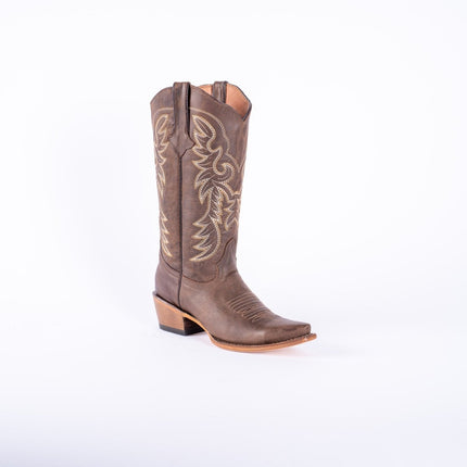 TANNER MARK WOMEN’S Classic Brown Calf Cowgirl Boots Snip toe - Rancho Sementalvariable