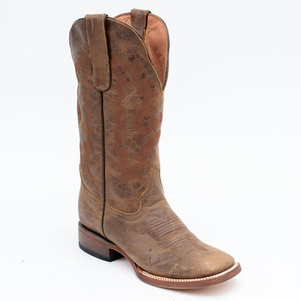 TANNER MARK WOMEN’S Cloverleaf Savage Tabacco Cowgirl Boots Whit Classic Stitch Top - Rancho Sementalvariable