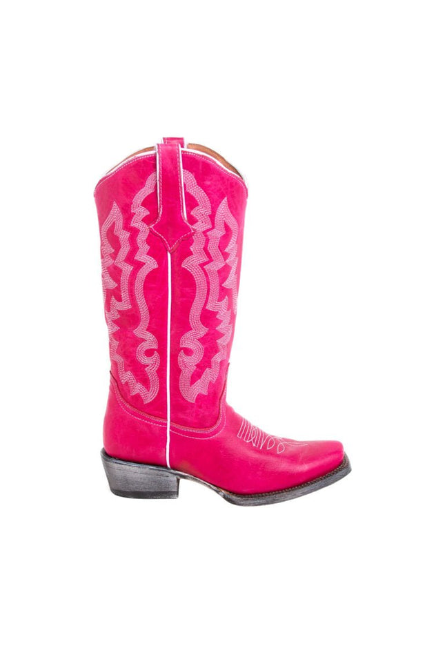 TANNER MARK WOMEN’S Dolly Hot Pink Calf Cowgirl Boots - Rancho Sementalvariable