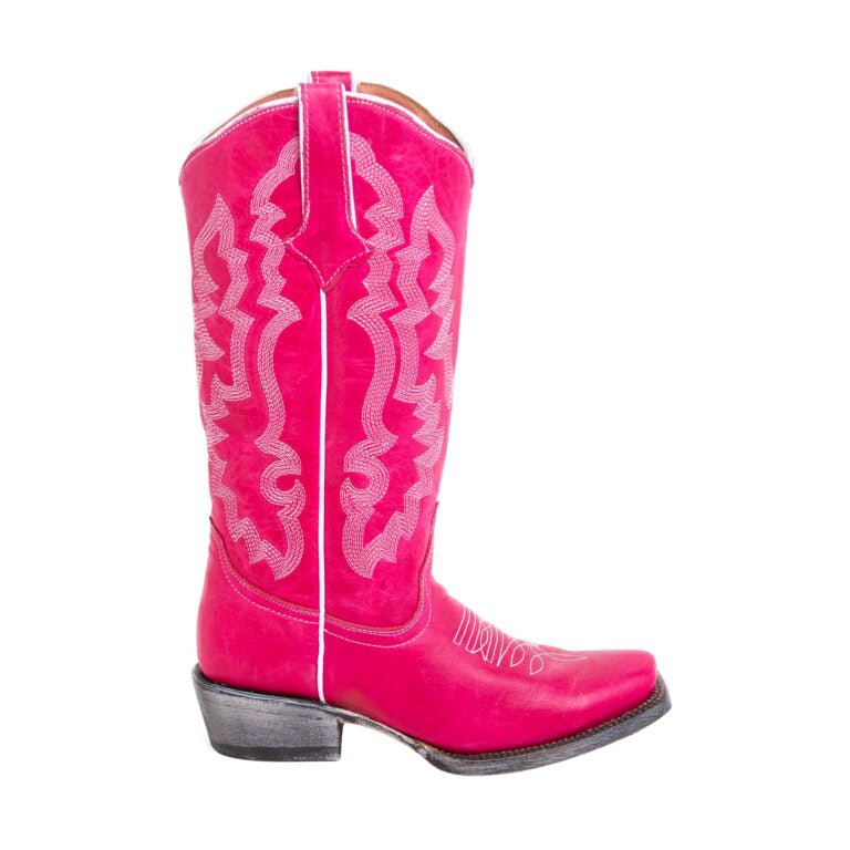 TANNER MARK WOMEN’S Dolly Hot Pink Calf Cowgirl Boots - Rancho Sementalvariable