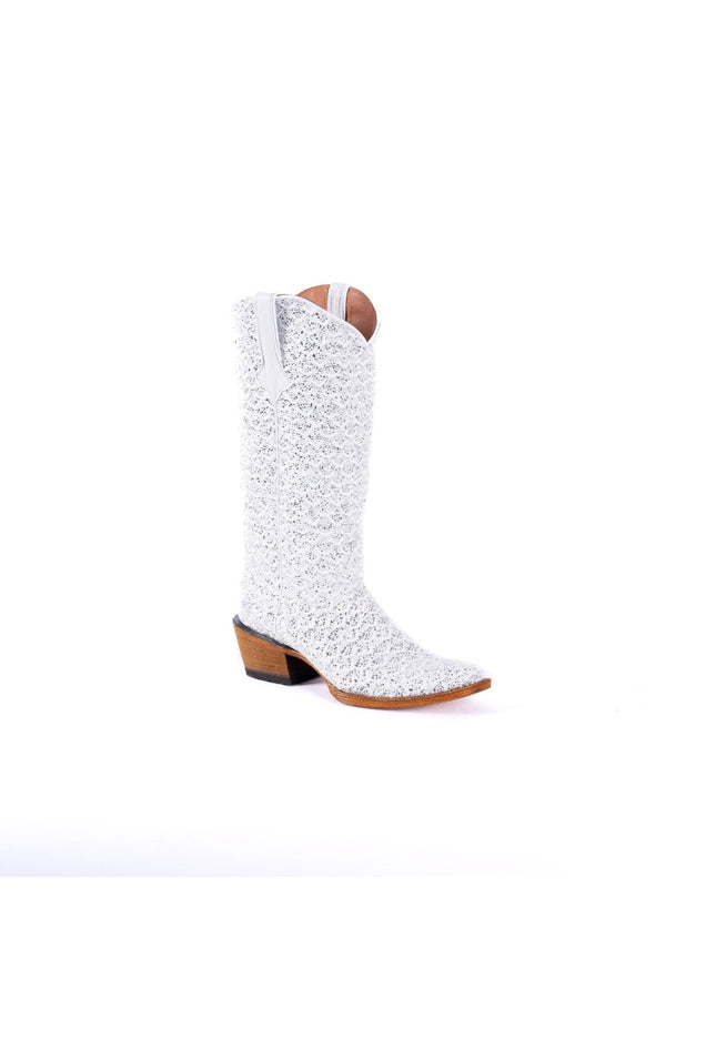 TANNER MARK WOMEN’S Dragon White & Silver Complete Cowgirl Boots - Rancho Sementalvariable