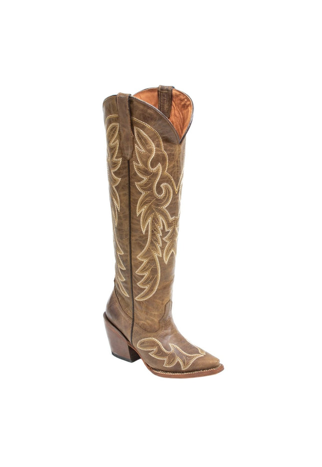 TANNER MARK WOMEN’S Ginger Cognac Calf Tall Boots Cowgirl Boots - Rancho Sementalvariable