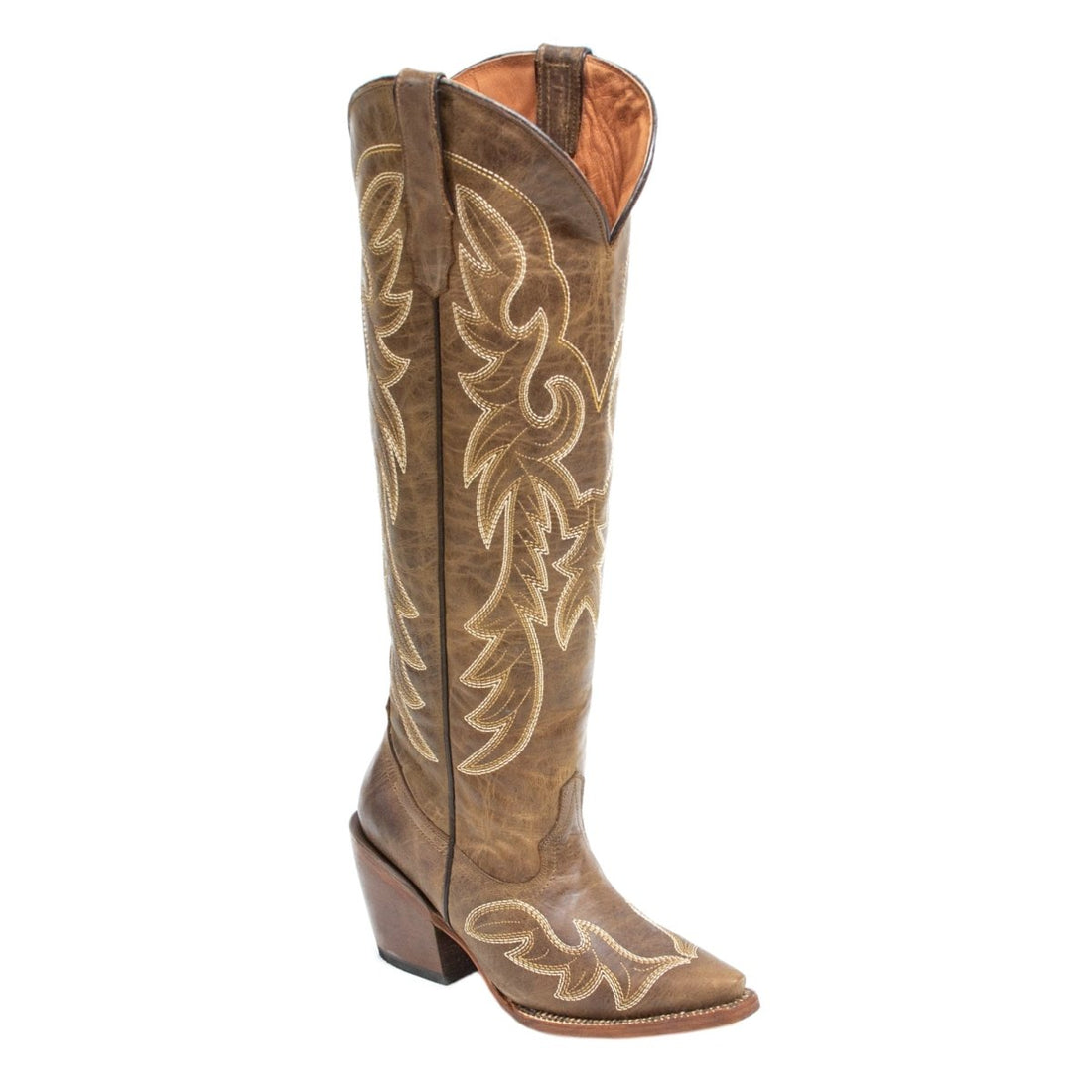 TANNER MARK WOMEN’S Ginger Cognac Calf Tall Boots Cowgirl Boots - Rancho Sementalvariable