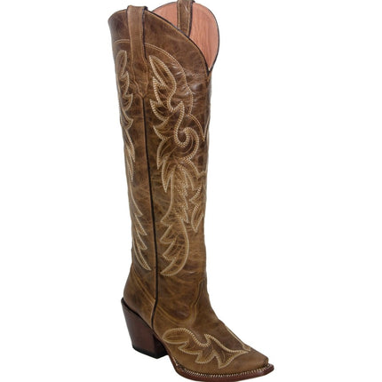 TANNER MARK WOMEN’S Ginger Cognac Calf Tall Boots Cowgirl Boots - Rancho Sementalvariable