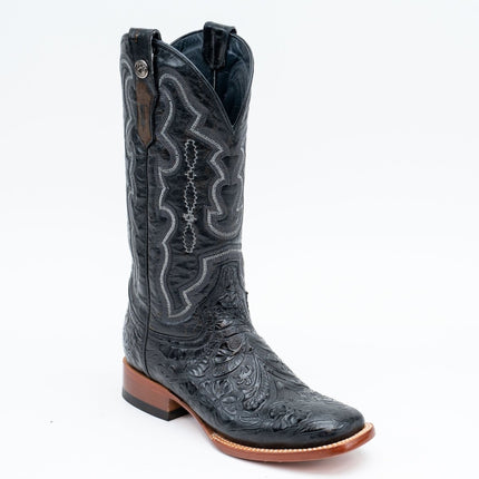 TANNER MARK WOMEN’S Handtooled Black Cowgirl Boots - Rancho Sementalvariable