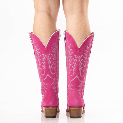 TANNER MARK WOMEN’S Hot Pink Suede Cowgirl Boots - Rancho Sementalvariable