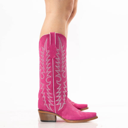 TANNER MARK WOMEN’S Hot Pink Suede Cowgirl Boots - Rancho Sementalvariable