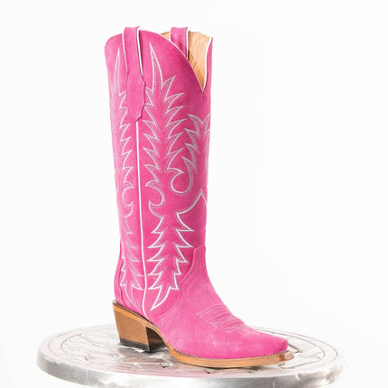 TANNER MARK WOMEN’S Hot Pink Suede Cowgirl Boots - Rancho Sementalvariable