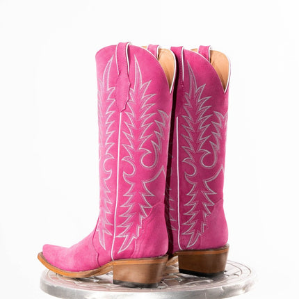 TANNER MARK WOMEN’S Hot Pink Suede Cowgirl Boots - Rancho Sementalvariable