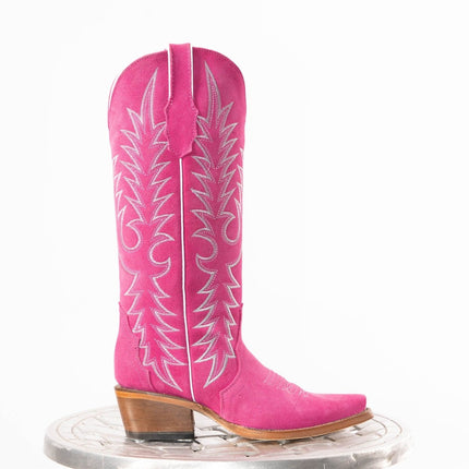 TANNER MARK WOMEN’S Hot Pink Suede Cowgirl Boots - Rancho Sementalvariable