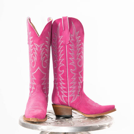 TANNER MARK WOMEN’S Hot Pink Suede Cowgirl Boots - Rancho Sementalvariable