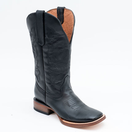TANNER MARK WOMEN’S Raven Black California Cowgirl Boots Classic Stitch Top - Rancho Sementalvariable