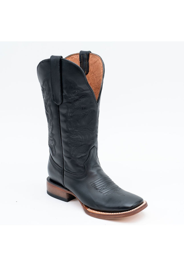 TANNER MARK WOMEN’S Raven Black California Cowgirl Boots Classic Stitch Top - Rancho Sementalvariable