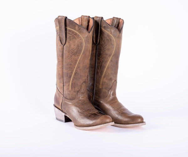TANNER MARK WOMEN’S Savage Tobacco Cowgirl Boots Round Toe