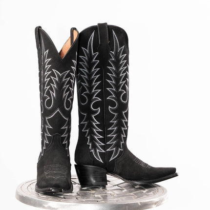 TANNER MARK WOMEN’S Triad Black Suede Cowgirl Boots - Rancho Sementalvariable