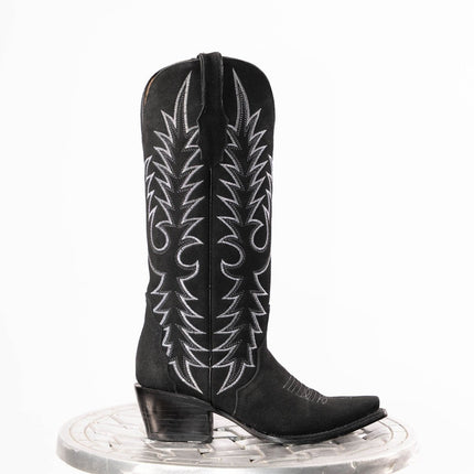 TANNER MARK WOMEN’S Triad Black Suede Cowgirl Boots - Rancho Sementalvariable