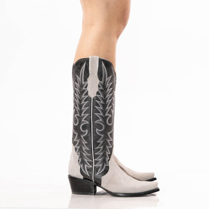 TANNER MARK WOMEN’S Triad Grey Suede Cowgirl Boots - Rancho Sementalvariable