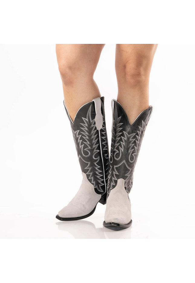 TANNER MARK WOMEN’S Triad Grey Suede Cowgirl Boots - Rancho Sementalvariable